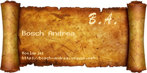 Bosch Andrea névjegykártya